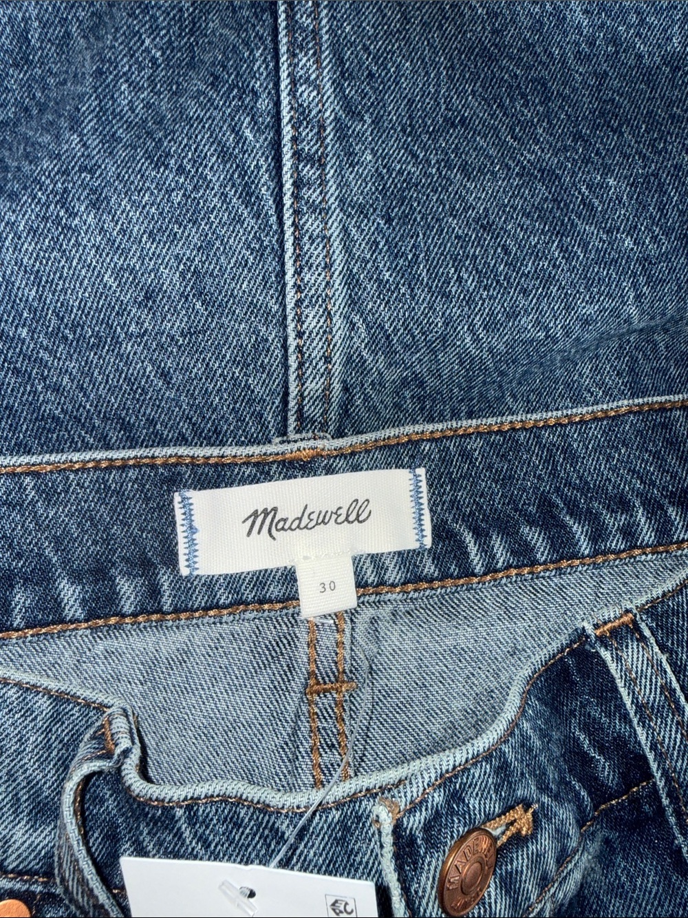 NWT Madewell Denim Maxi Skirt 30, LOMBARD WASH - Picture 6 of 7
